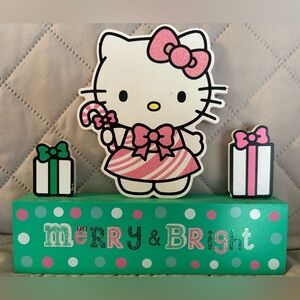 Hello Kitty Merry and Bright Christmas Sign